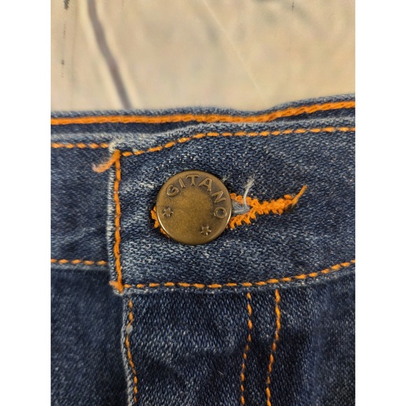 GITANO Vtg Denim Skirt Sz 13/14 Front Slit 29" Waist - Picture 4 of 10